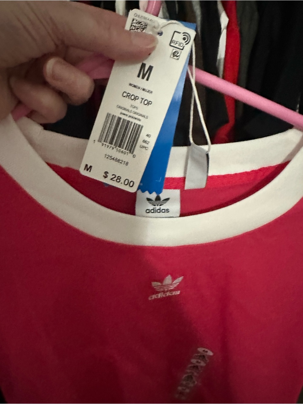 Adidas Pink Short Sleeve Ringer Tee - Picture 10 of 10